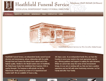 Tablet Screenshot of heathfieldfunerals.co.uk